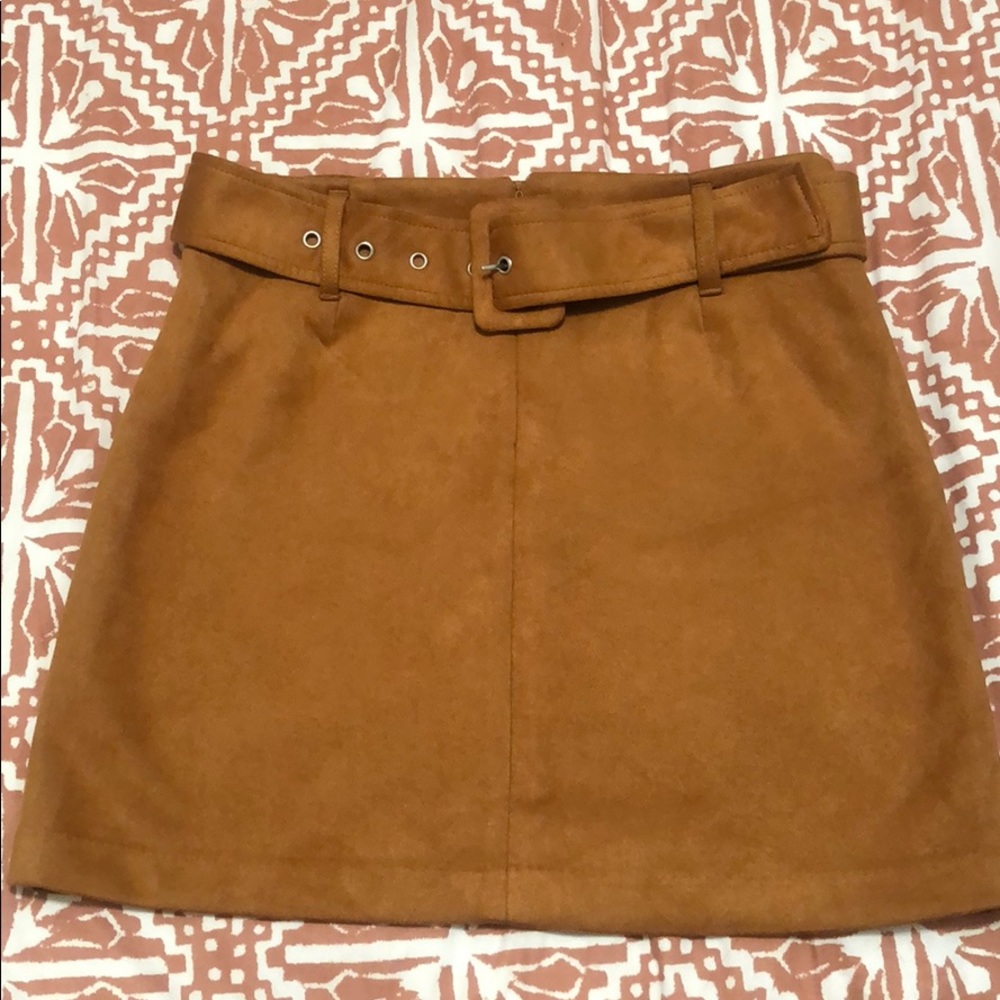 Suede skirt